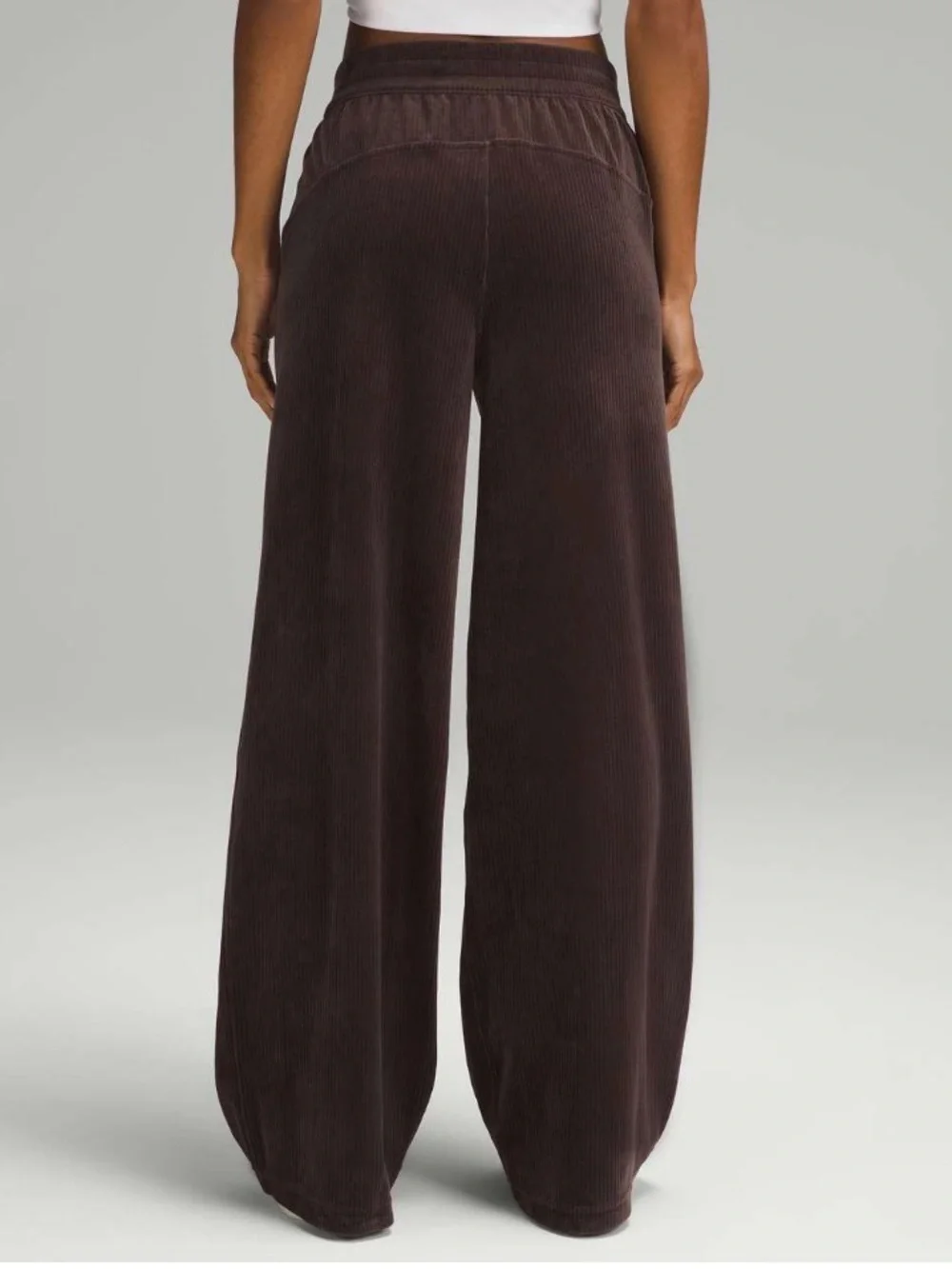 Lululemon Scuba Mid-Rise Wide-Leg Pant *Velvet Cord Espresso